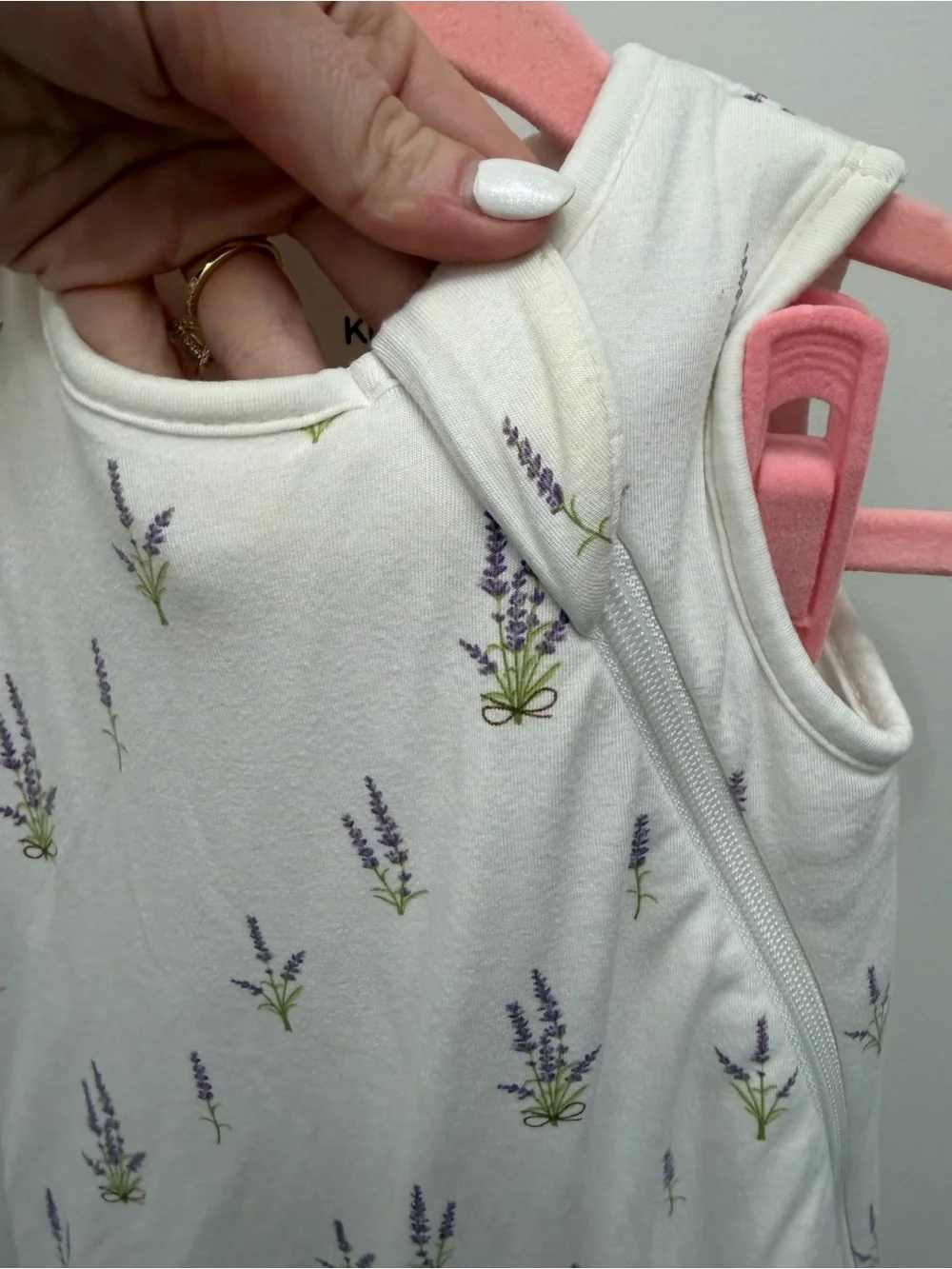 Kyte BABY bamboo sleep sack in Lavender print size XS 1.0tog